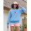 (S, Blue) Damen-Herbstpullover, locker geschnitten, lässiges Sweatshirt 3