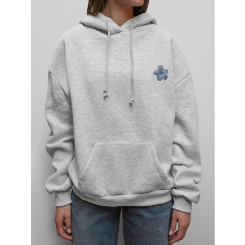 (XL, Light Grey) Γυναικείο Φούτερ με Γραμμή Streetwear 2