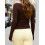 (L, Dark Brown) Γυναικεία μπλουζάκια με άνοιξη-φθινόπωρο Streetwear. 8