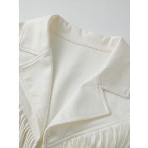 (XXL, White) Γυναικείο Αμάνικο Γιλέκο με Φούντες, Μονόχρωμο, Άνετο Δρόμο 2