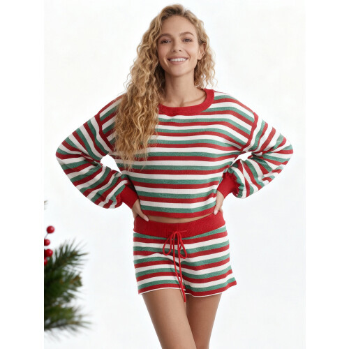 (M, Red) Ensemble de Noël Vêtement d'intérieur. 2