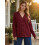 (XL, Red) Γυναικείο Πουλόβερ Φθινοπώρου & Κουμπιά 5