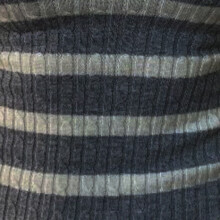 (S, Black) Pulls rayés automne-hiver pour femmes, manches longues, col V, coupe ajustée, en maille