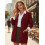 (XL, Red) Γυναικείο Πουλόβερ Φθινοπώρου & Κουμπιά 6