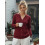 (XL, Red) Γυναικείο Πουλόβερ Φθινοπώρου & Κουμπιά 4