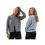 (L, Dark Grey) Γυναικείο Φθινοπωρινό Πουλόβερ Λαιμόκοψη, Μονόχρωμο 2