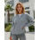 (L, Dark Grey) Γυναικείο Φθινοπωρινό Πουλόβερ Λαιμόκοψη, Μονόχρωμο 7