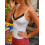 (S, White) Canotta donna, top per feste. 2