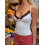 (S, White) Canotta donna, top per feste. 3