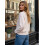(L, Beige) Γυναικείο Φθινοπωρινό Πουλόβερ Λαιμόκοψη, Μονόχρωμο 6