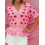 (XL, Pink) Γυναικεία ζακέτα Αγίου V λαιμόκοψη. 3