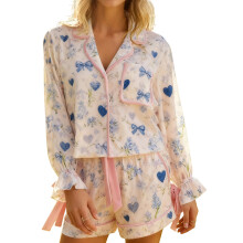 (XL, Blue Mom) Ensembles pyjamas assortis vêtements d'intérieur.