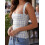 (M, Light Blue) Γυναικείο καρό φανελάκι για εξορμήσεις 6
