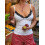 (M, White) Canotta donna, top per feste. 2
