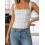 (XL, Light Blue) Γυναικείο καρό φανελάκι για εξορμήσεις 5