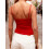(M, Red) Canotta donna, top per feste. 6