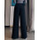 (XXL, Black) Γυναικείο Παντελόνι Palazzo Χαλαρό με Φαρδιά Στήθος, Μονόχρωμο 5