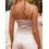 (M, White) Canotta donna, top per feste. 5