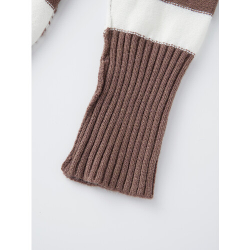 (L, Light Brown) Γυναικεία Ριγέ Πουλόβερ και Μακρυμάνικα 2