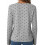 (M, Gray) Women's Dot Pullover Tops Fashionable Casual Versatile Long Sleeve Crew Neck Fall Pullover 5