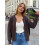 (L, Dark Brown) Γυναικείο Φθινοπωρινό Πουλόβερ Λαιμόκοψη, Μονόχρωμο 5