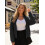 (XL, Black) Γυναικείο Φθινοπωρινό Πουλόβερ Μακρυμάνικο με 2 Τσέπες 5