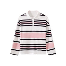 (S, Multi-Color) Chemises rayées à col pour femmes, mode, polyvalentes, manches longues, coupe ample, parfaites pour l'automne