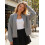 (XL, Gray) Γυναικείο Φθινοπωρινό Πουλόβερ Μακρυμάνικο με 2 Τσέπες 4