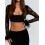 (XL, Black) Μπλούζες με μακριά πάρτι, κλαμπ 4
