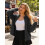 (XL, Black) Γυναικείο Φθινοπωρινό Πουλόβερ Μακρυμάνικο με 2 Τσέπες 4