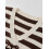 (S, Dark Brown) Γυναικεία τοπ με μακριά μανίκια, V ντεκολτέ, ριγέ και παπιγιόν 3