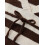 (S, Dark Brown) Γυναικεία τοπ με μακριά μανίκια, V ντεκολτέ, ριγέ και παπιγιόν 4