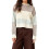 (S, Dark Brown) Γυναικείο Φθινοπωρινό Χειμερινό Χρώμα Αντίθεσης 1