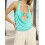 (L, Blue) Top estivo donna e spiaggia. 6
