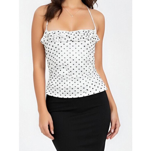 (XL, White) Γυναικείο τοπ halter χωρίς πλάτη. 2