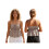 (M, Light Brown) Γυναικεία αμάνικα μπλουζάκια Peplum με τιράντες και στρας 2