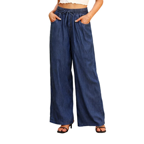 (L, Blue) Γυναικείο Casual παντελόνι τις εποχές.