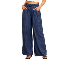 (M, Blue) Pantalon en faux les saisons.