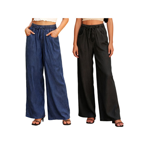(S, Black) Γυναικείο Casual παντελόνι τις εποχές. 2