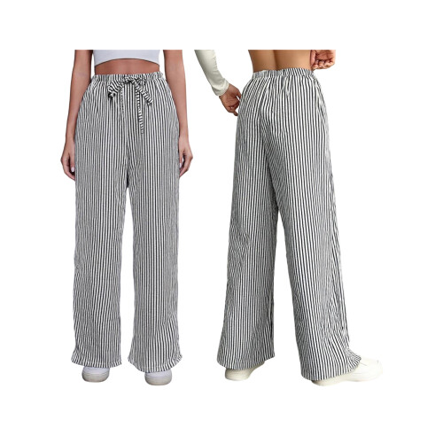 (M, Black) Γυναικεία Ριγέ Παντελόνια, Παντελόνια Streetwear 2