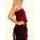 (XL, Red) Γυναικεία Διαφανή Δαντελένια και Τιράντες 6