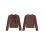 (S, Dark Brown) Women's Spring Summer Basic Tops Long Sleeve Solid Color Slim Fit Twist Knot Front Blouse 10