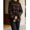 (M, Dark Brown) Γυναικεία ριγέ πλεκτά στρογγυλή λαιμόκοψη 6