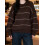 (S, Dark Brown) Γυναικεία ριγέ πλεκτά στρογγυλή λαιμόκοψη 3