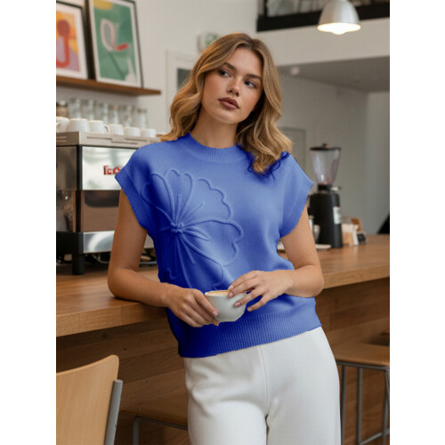 (L, Blue) Γυναικεία καλοκαιρινά μπλουζάκια φαρδιά γραμμή. 1