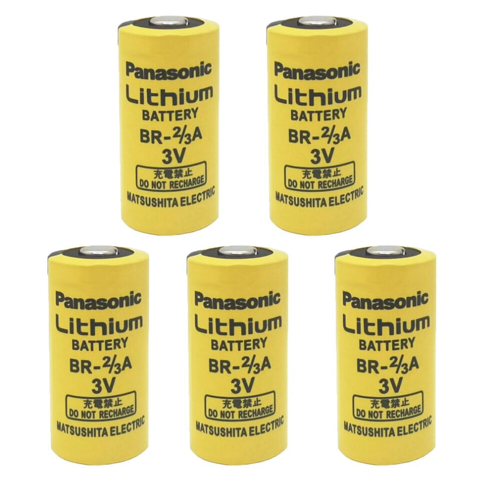 5Pack Lithium Battery Br2/3A 3.0V 1600Mah Replacement For Br2/3A Cnc And Plc Backup Compatible With Panasonic 9169991210551