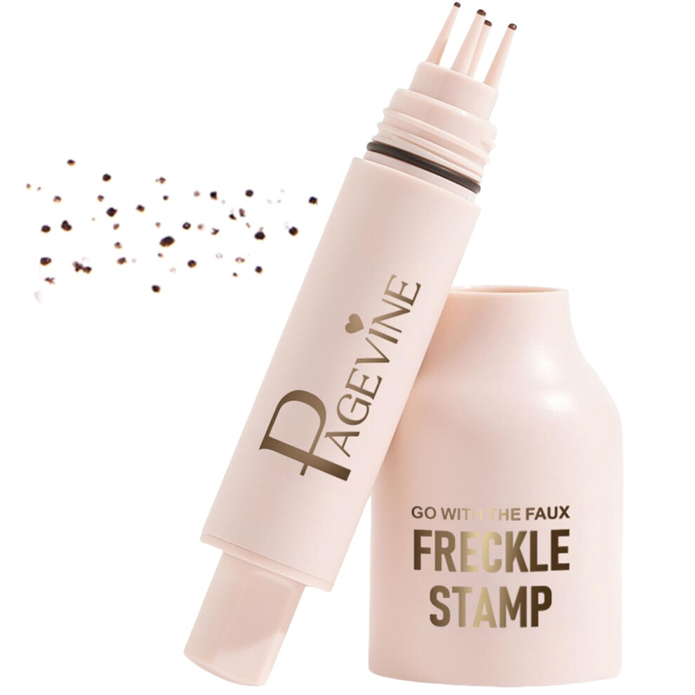 Freckle Pen Waterproof QuickDry NaturalLooking Fake Freckles Stamp with Ergonomic FivePoint Design Espresso
