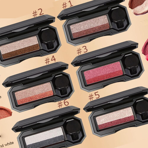 Dual Color Eyeshadow Stick Waterproof Glitter LongLasting Gradient Eye Makeup (#1) 2