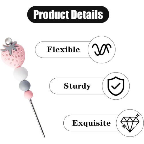Cookie Decorating Tool with Strawberry Handle Pastry Scriber Needle for Precision Icing Detail 1