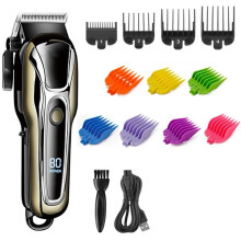 Hair Clipper Electric Hair Trimmer for Men Cordless USB Rechargeable Barber Tool with Adjustable Lengths